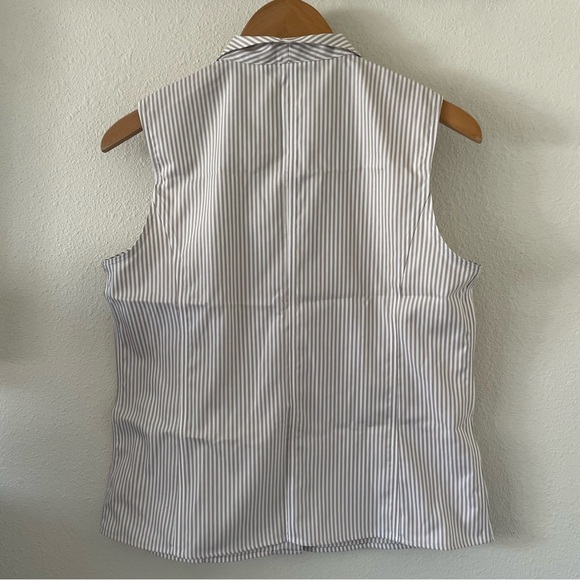 NWOT Calvin Klein Sleeveless Cotton Button Down Shirt - Picture 3 of 4